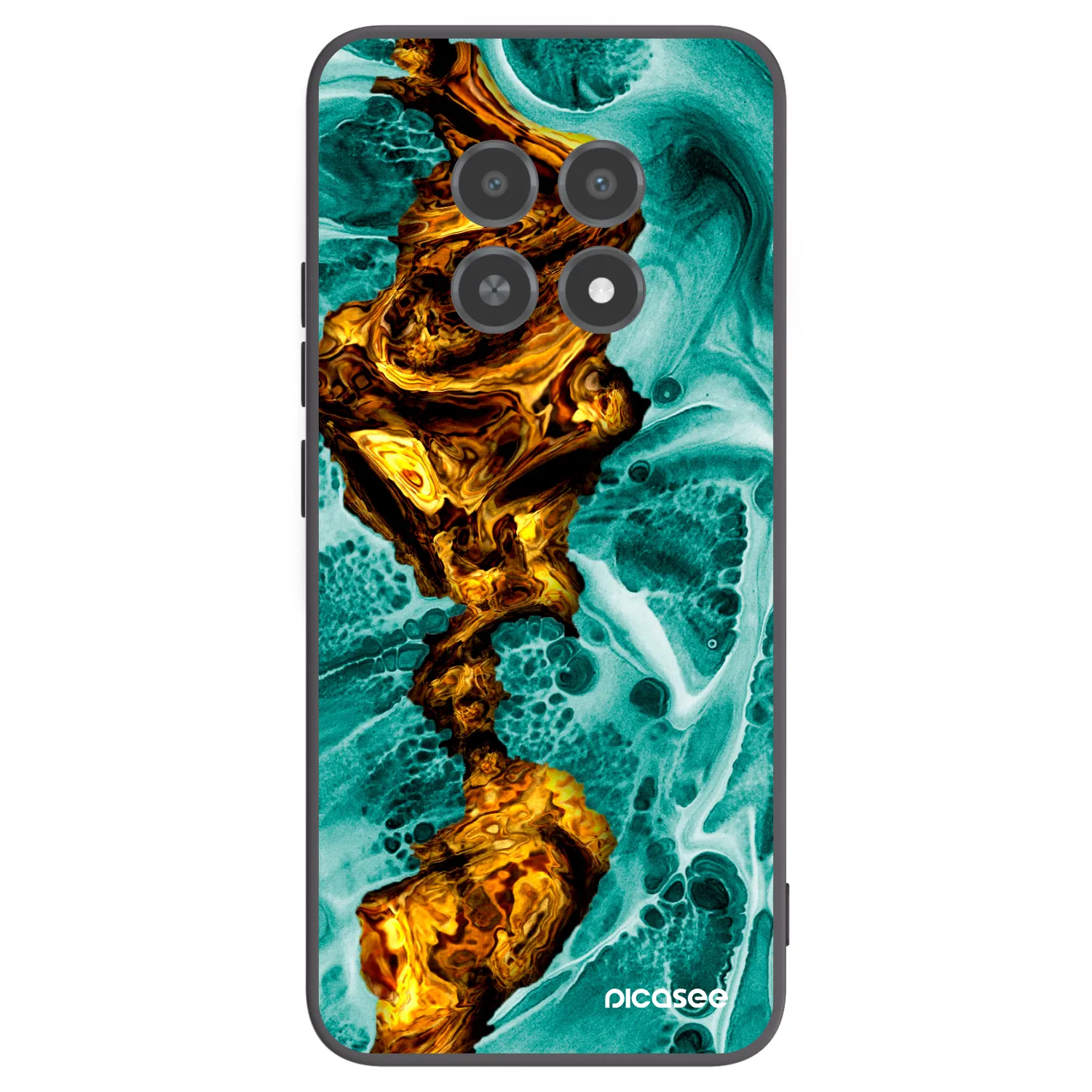 Picasee silikonski črni ovitek za Realme 12X - Goldsky