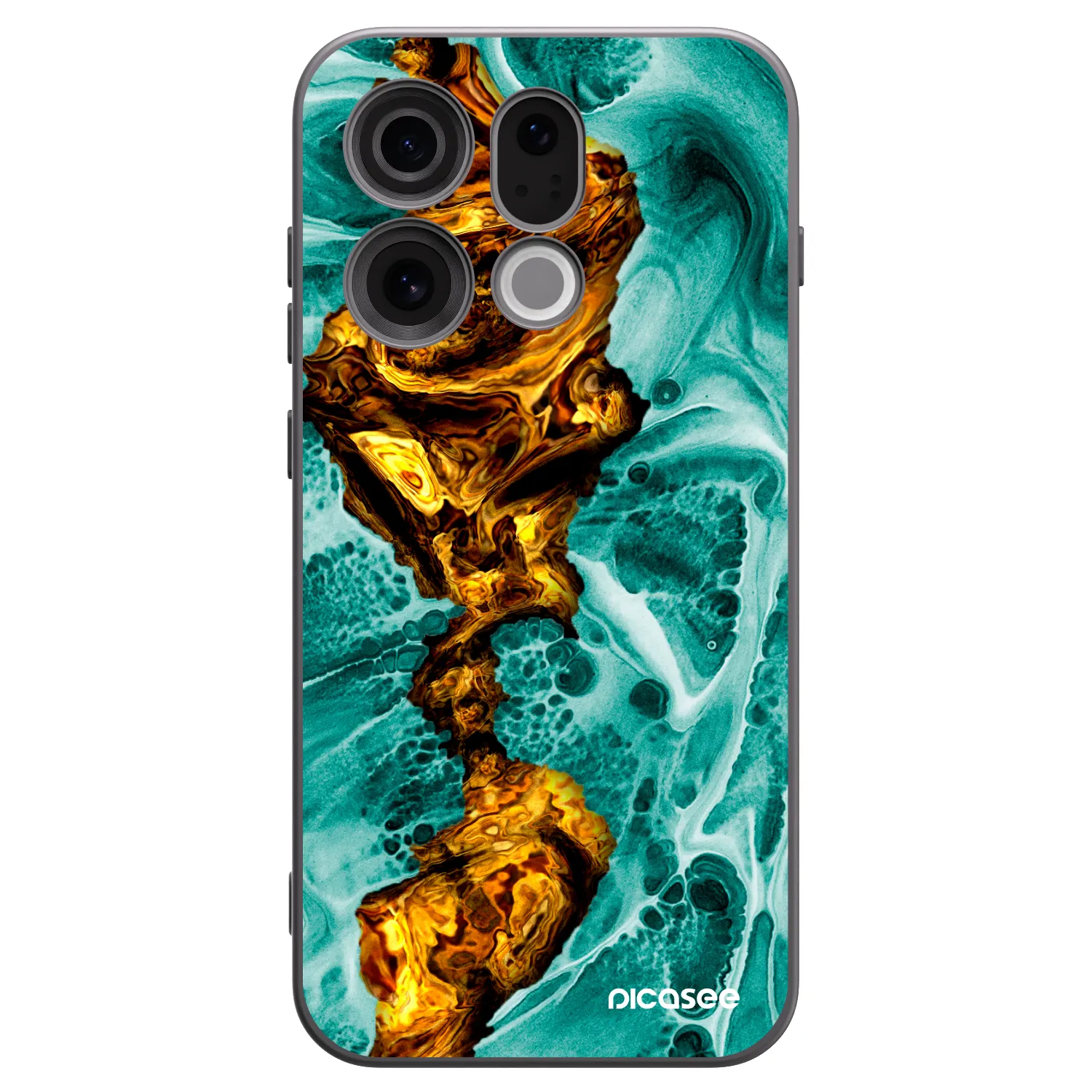 Picasee silikonski črni ovitek za OPPO Find X9 - Goldsky