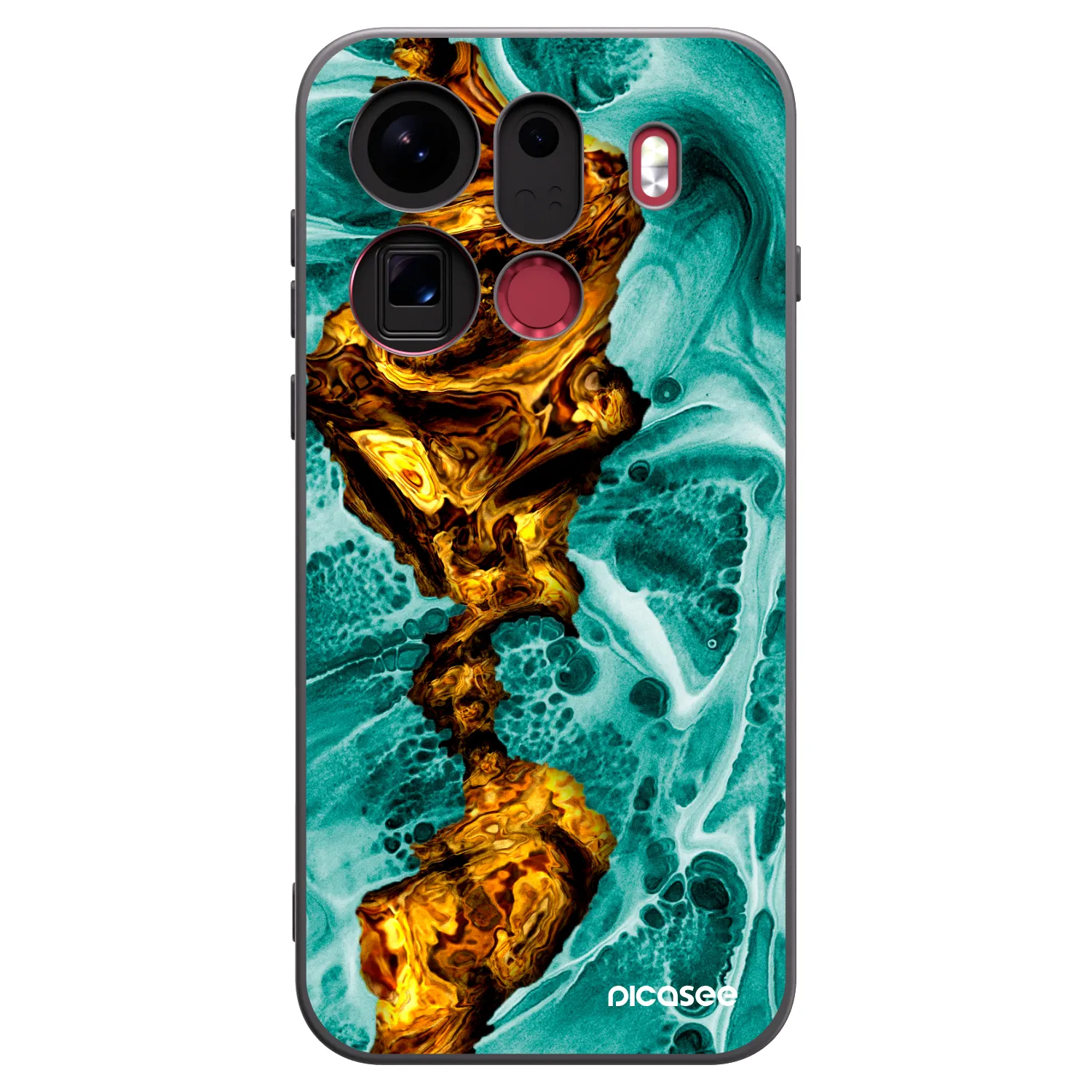 Picasee silikonski črni ovitek za OPPO Find X9 Pro - Goldsky
