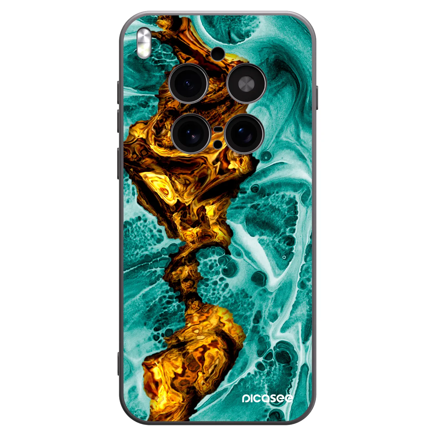 Picasee silikonski črni ovitek za Vivo X300 Pro - Goldsky