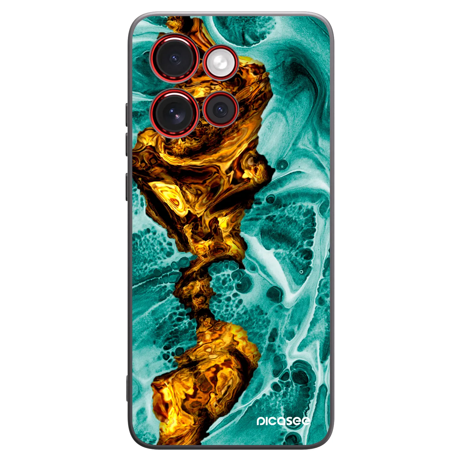 Picasee silikonski črni ovitek za Motorola Edge 60 Neo 5G - Goldsky