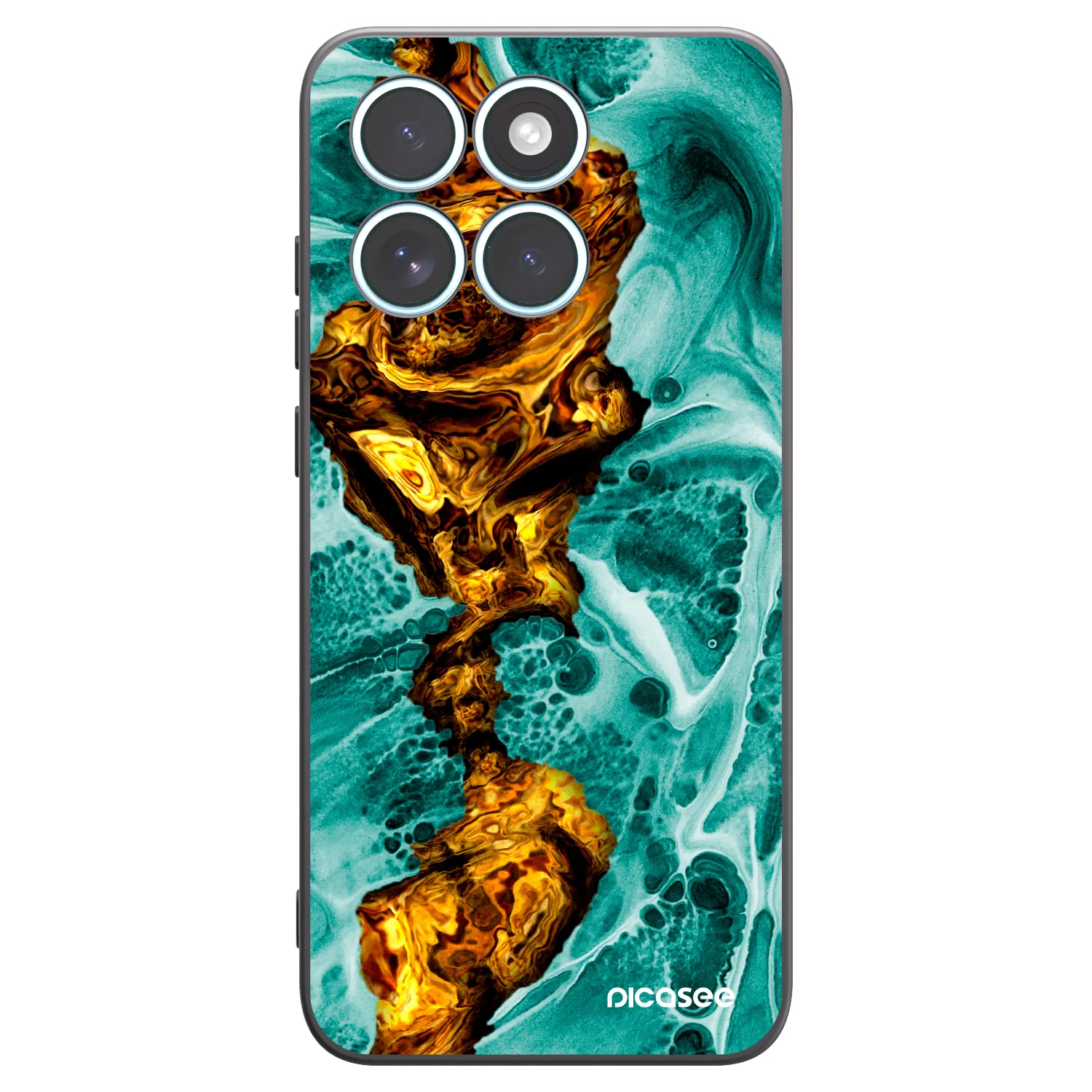 Picasee silikonski črni ovitek za Motorola Edge 70 Fusion - Goldsky