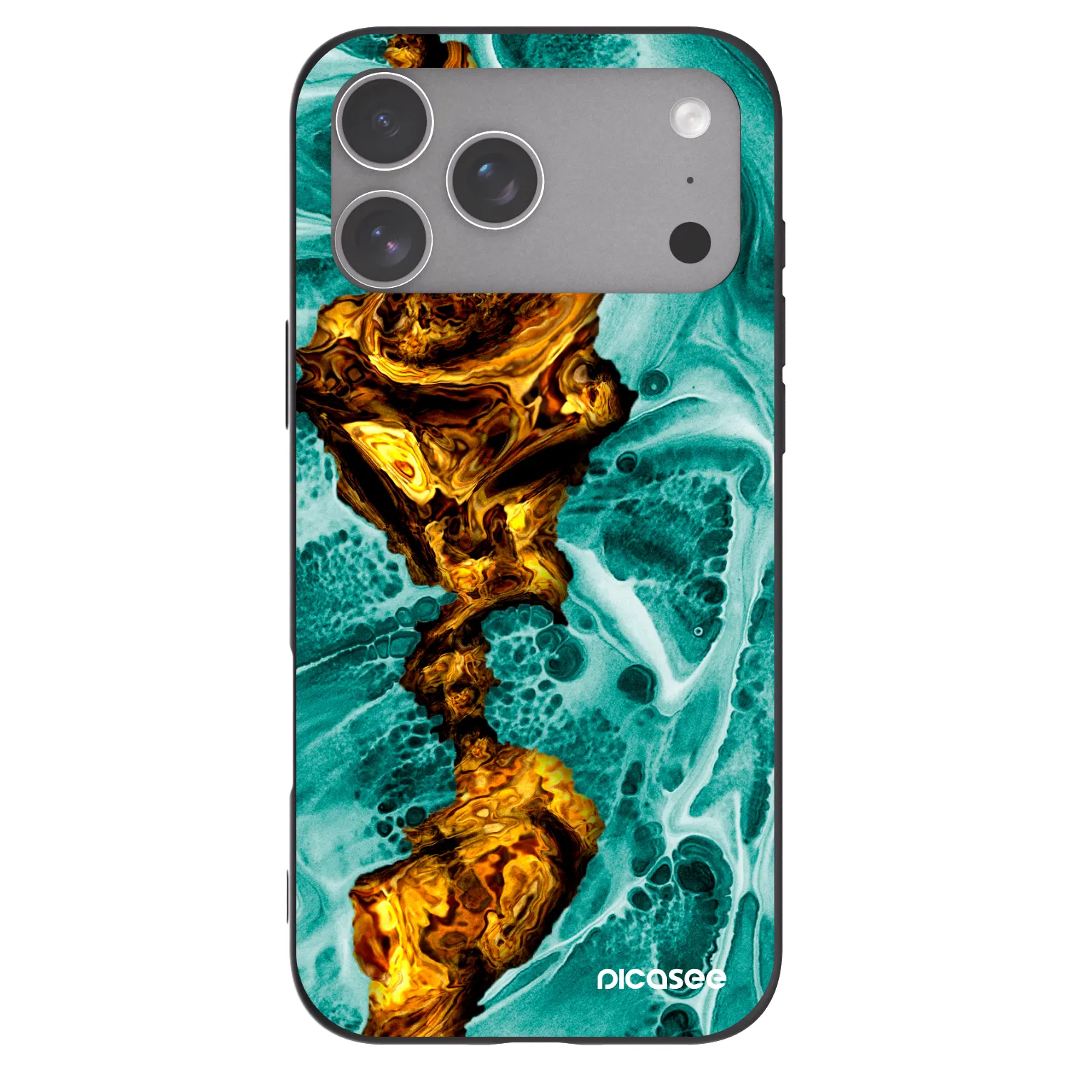 Picasee silikonski črni ovitek za Apple iPhone 18 Pro Max - Goldsky