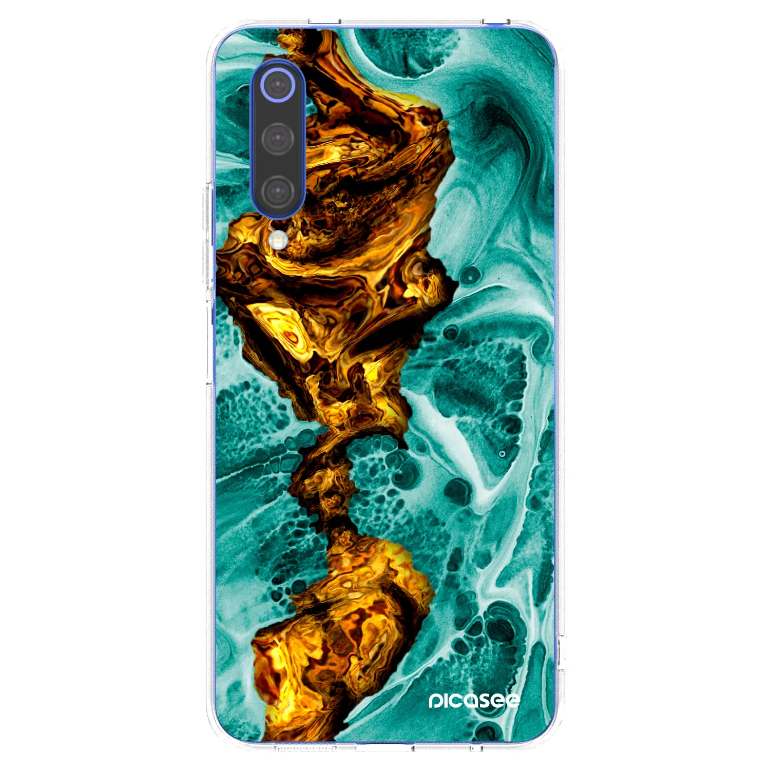 Picasee silikonski prozorni ovitek za Xiaomi Mi 9 SE - Goldsky