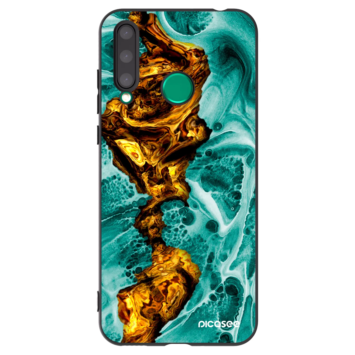Picasee silikonski črni ovitek za Honor 20 Lite - Goldsky