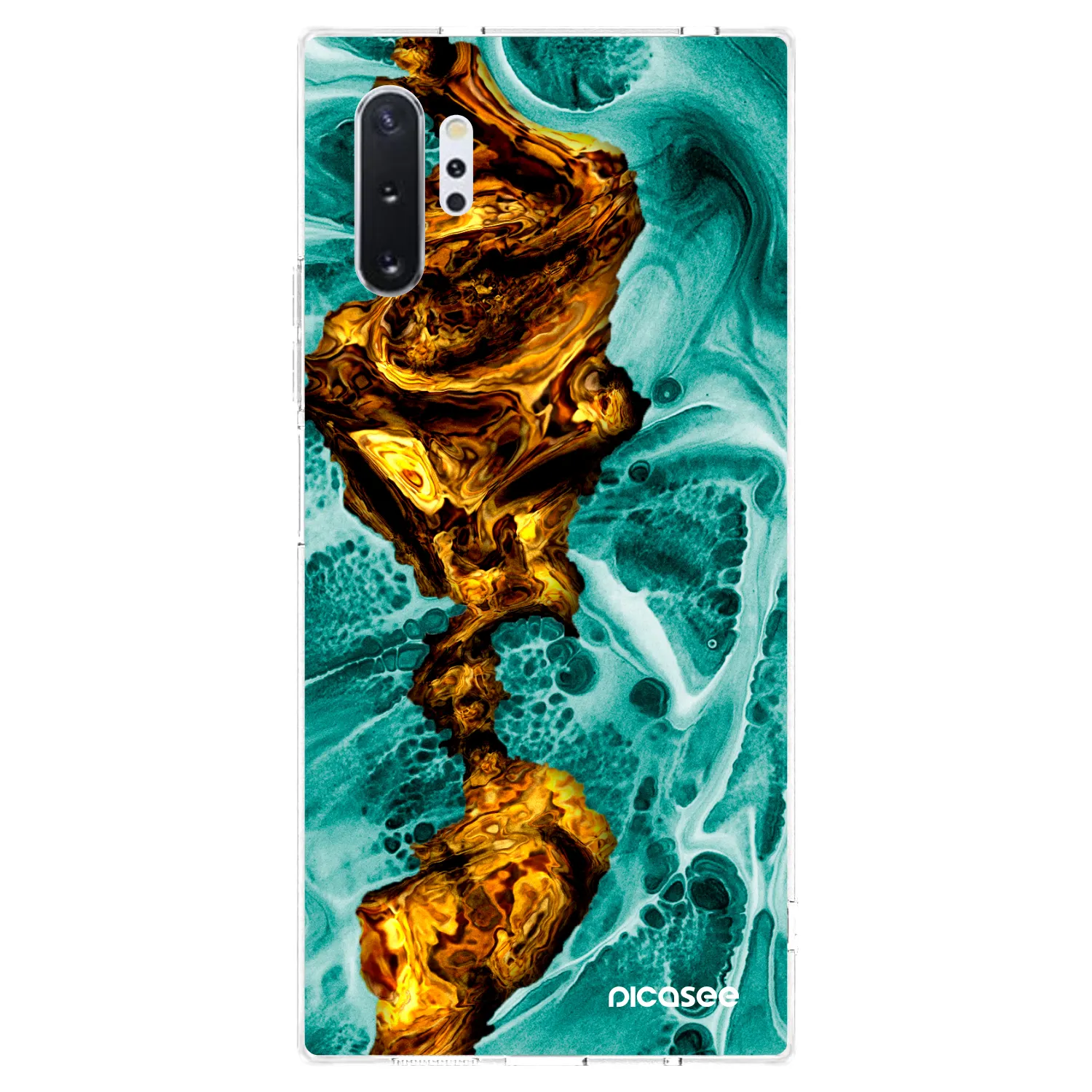 Picasee silikonski prozorni ovitek za Samsung Galaxy Note 10+ N975F - Goldsky