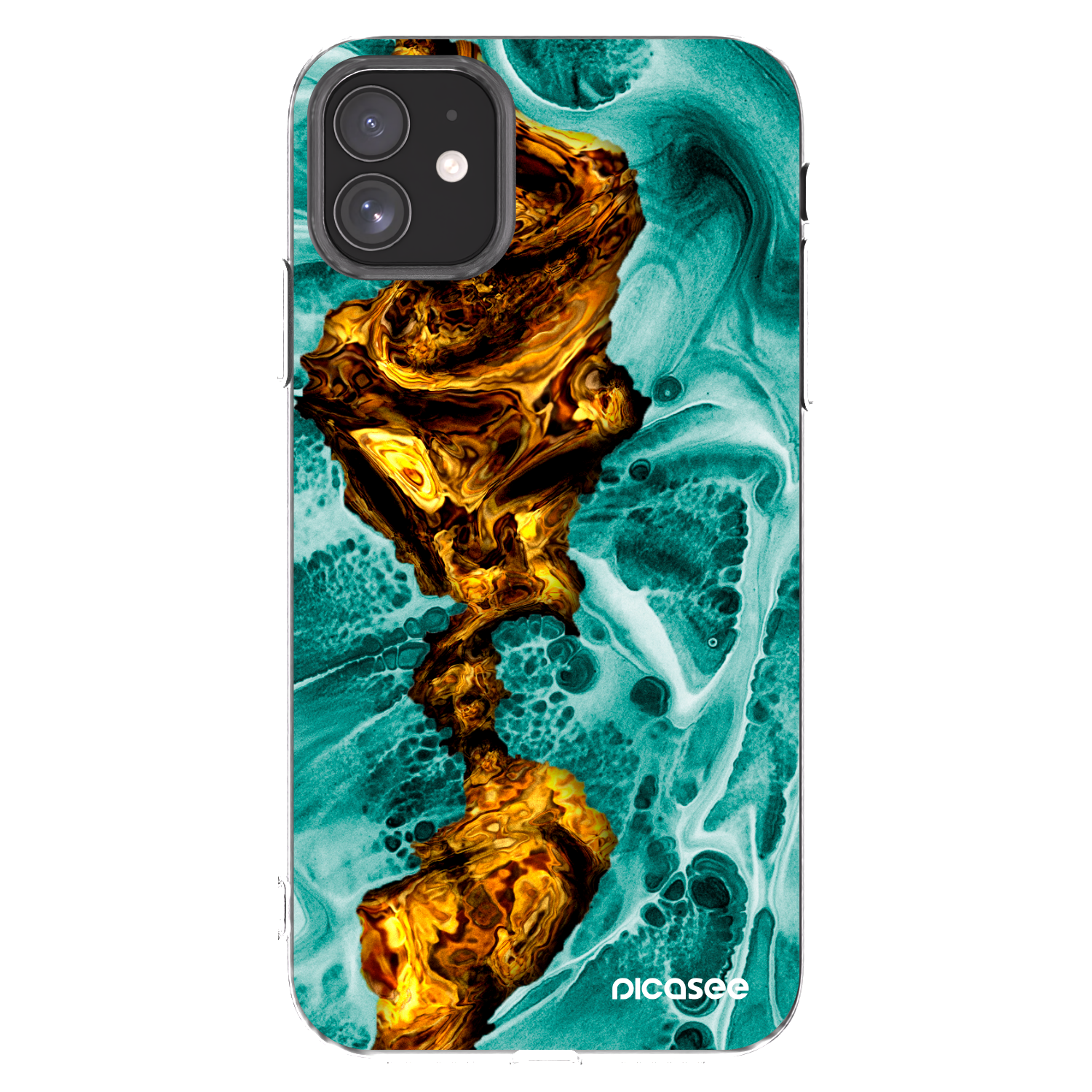 Picasee silikonski prozorni ovitek za Apple iPhone 11 - Goldsky