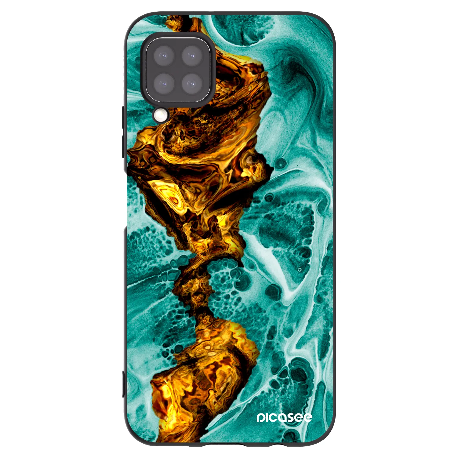 Picasee silikonski črni ovitek za Huawei P40 Lite - Goldsky
