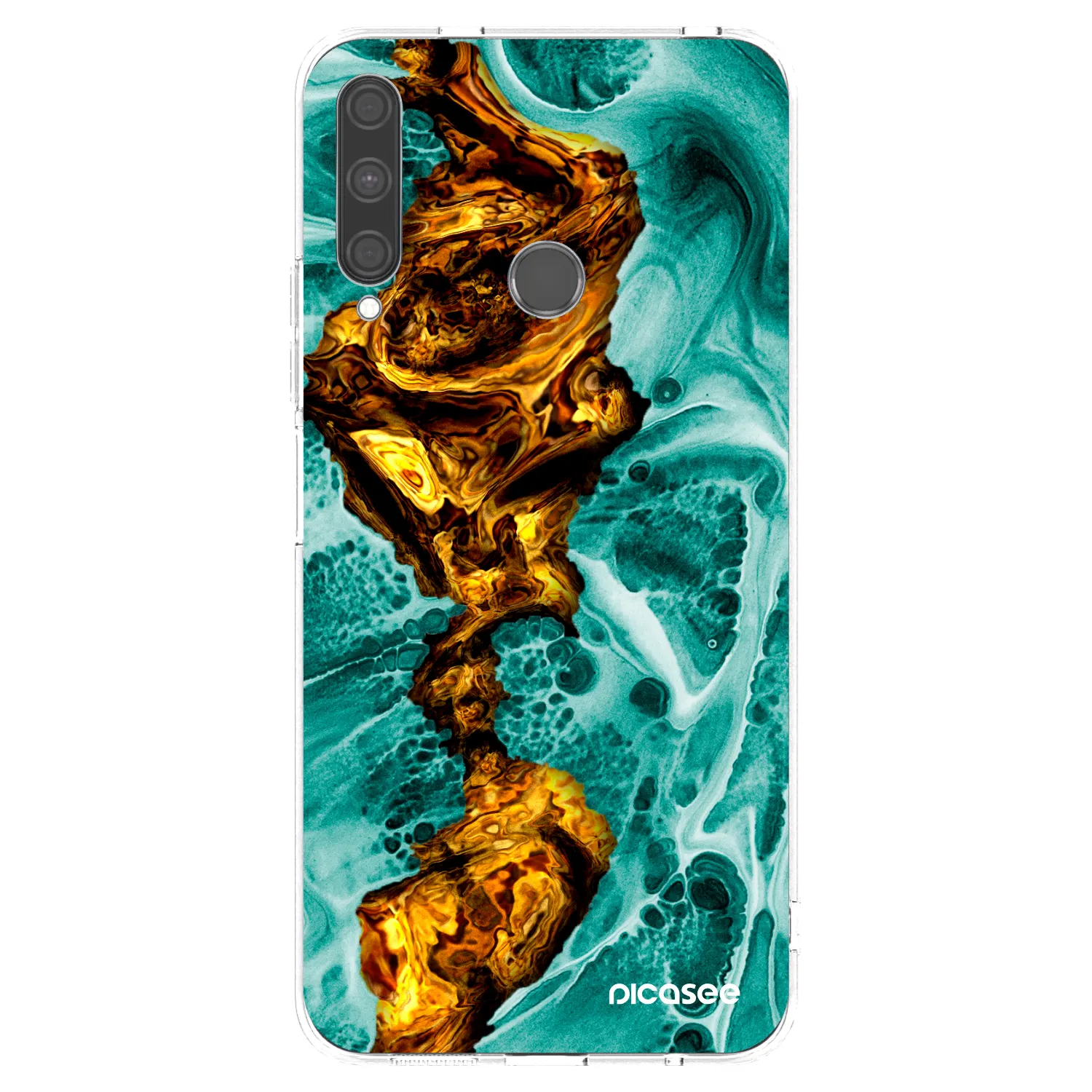 Picasee silikonski prozorni ovitek za Huawei P40 Lite E - Goldsky