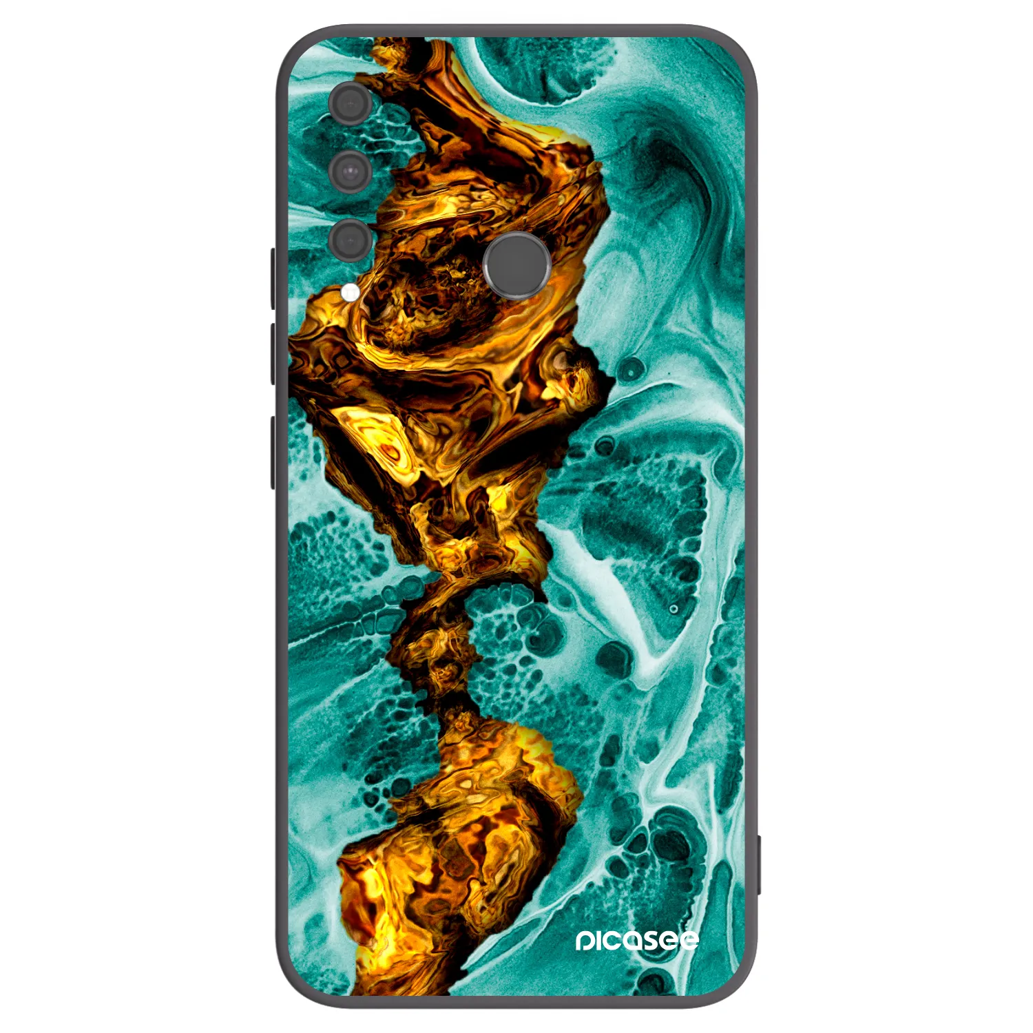 Picasee silikonski črni ovitek za Huawei P40 Lite E - Goldsky
