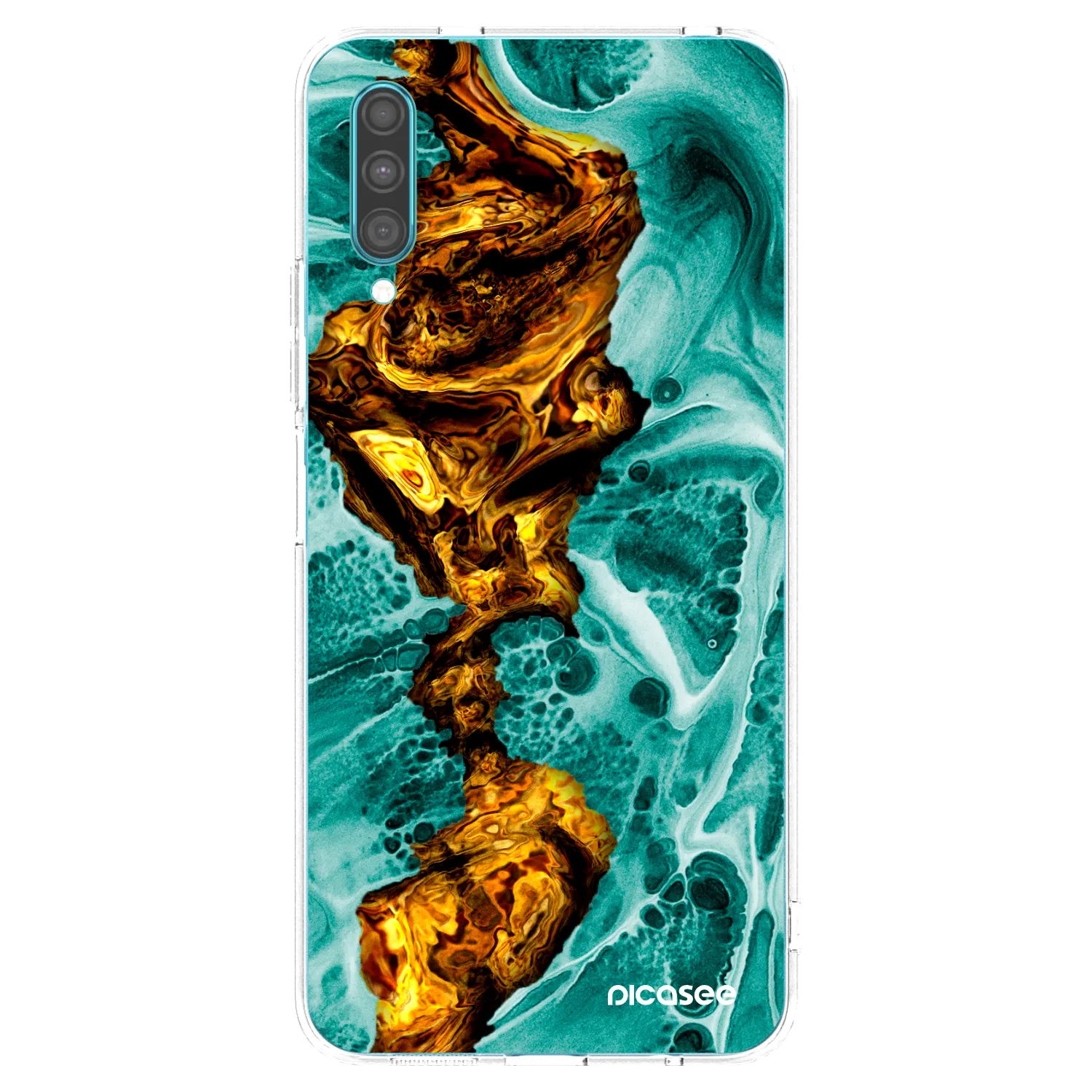 Picasee silikonski prozorni ovitek za Samsung Galaxy A30s A307F - Goldsky