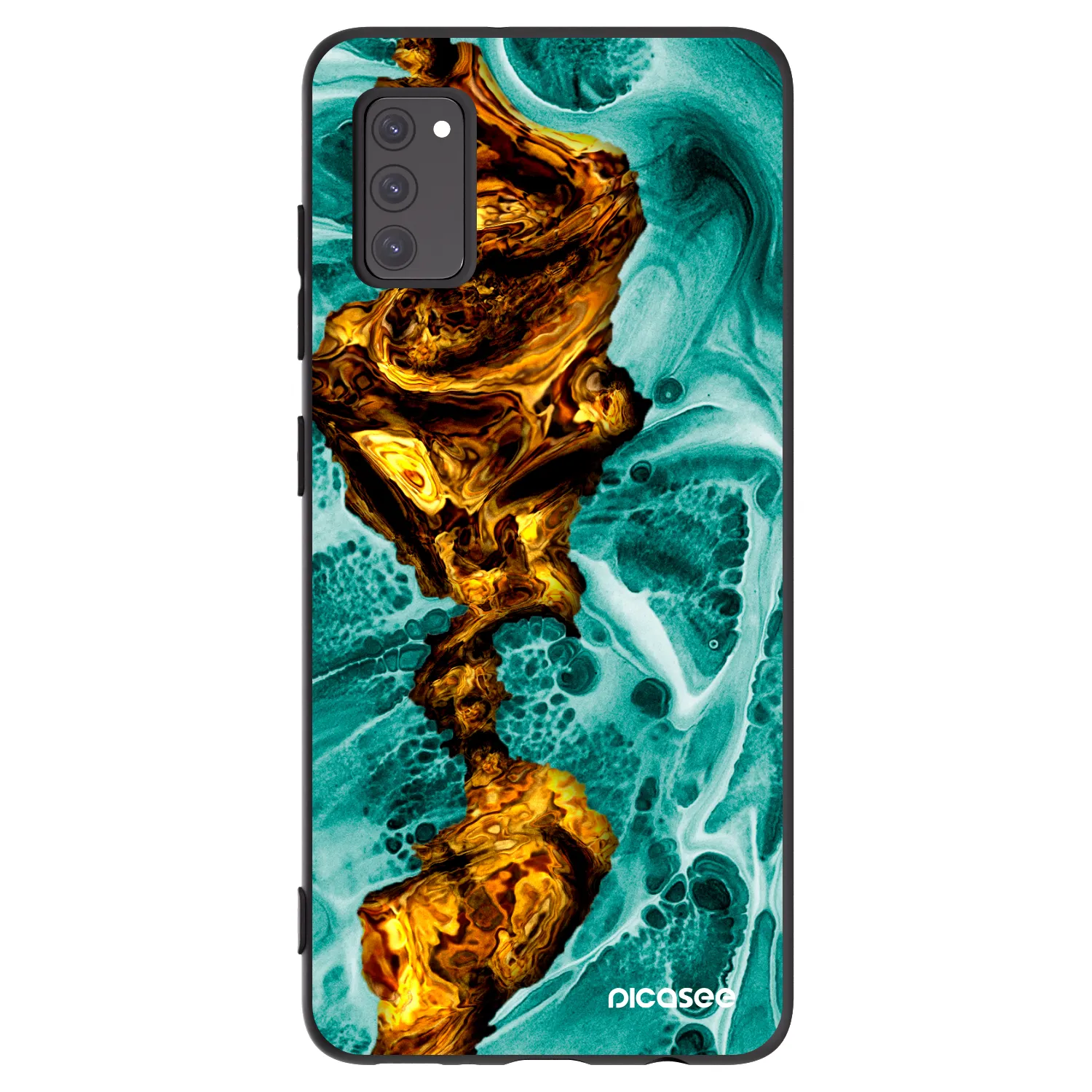 Picasee silikonski črni ovitek za Samsung Galaxy A41 A415F - Goldsky