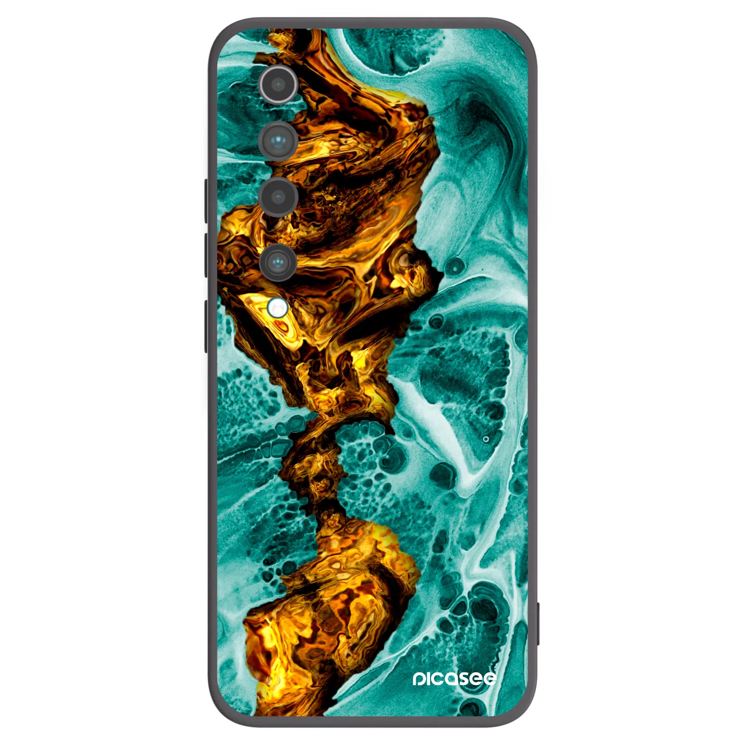 Picasee silikonski črni ovitek za Xiaomi Mi 10 - Goldsky