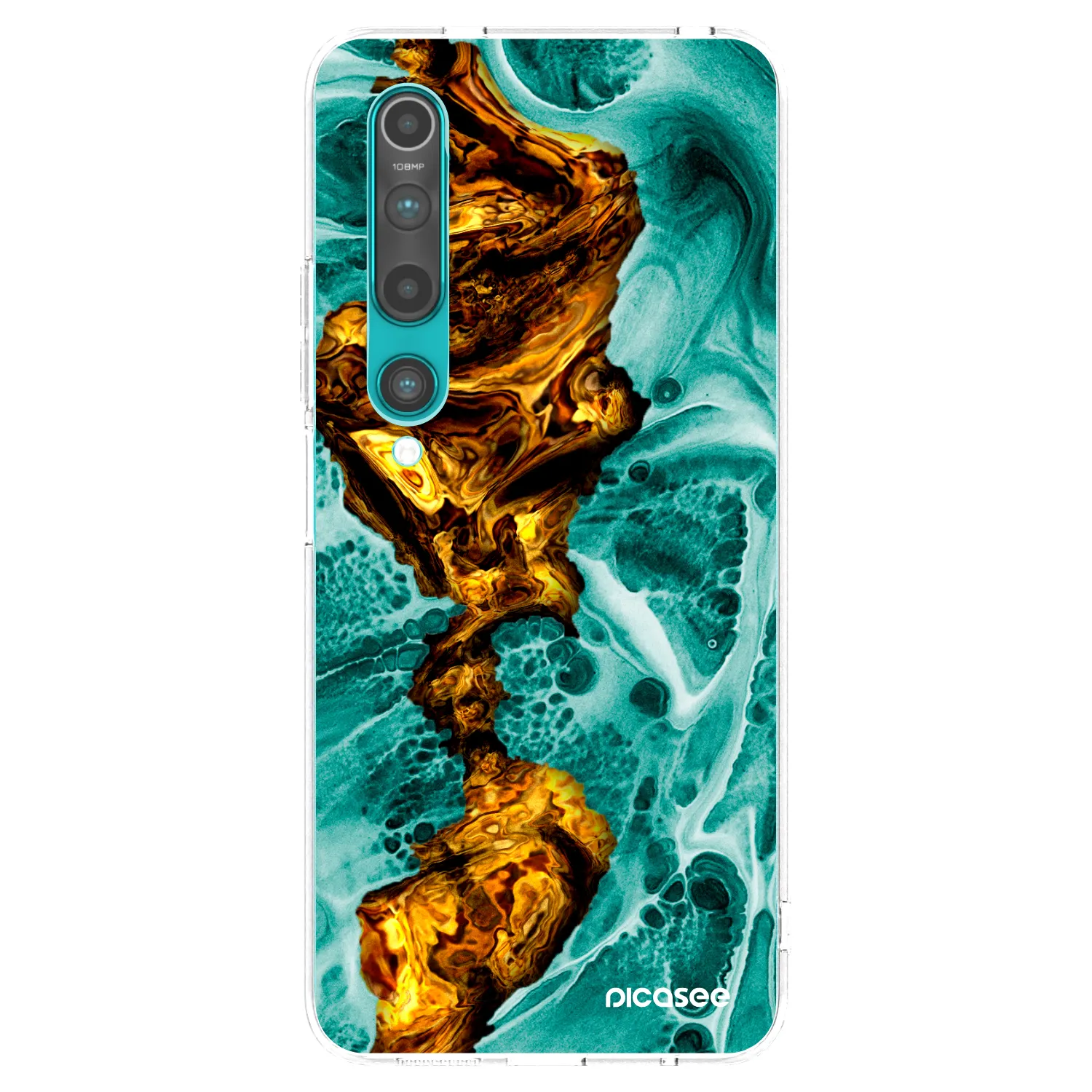 Picasee silikonski prozorni ovitek za Xiaomi Mi 10 - Goldsky
