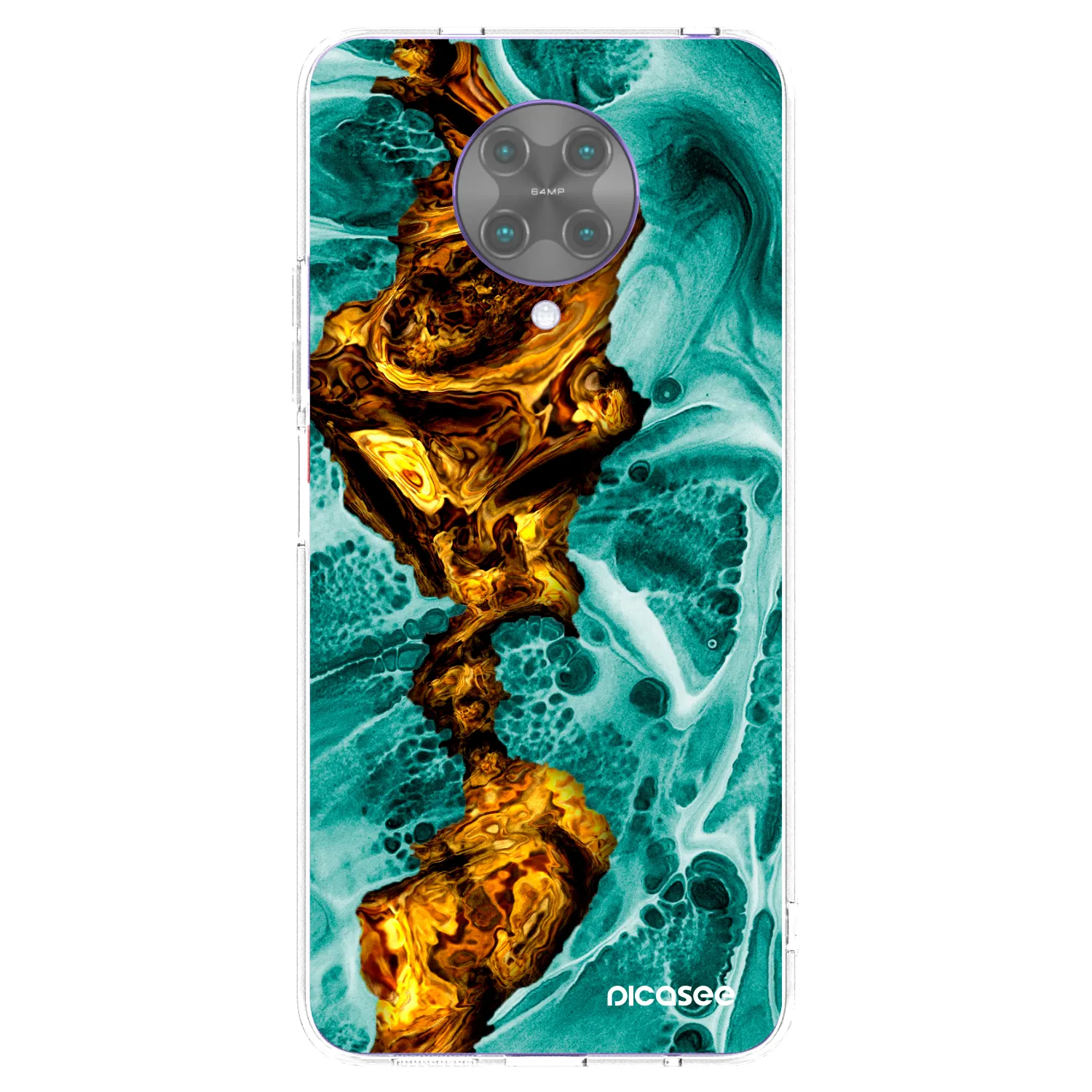 Picasee silikonski prozorni ovitek za Xiaomi Poco F2 Pro - Goldsky