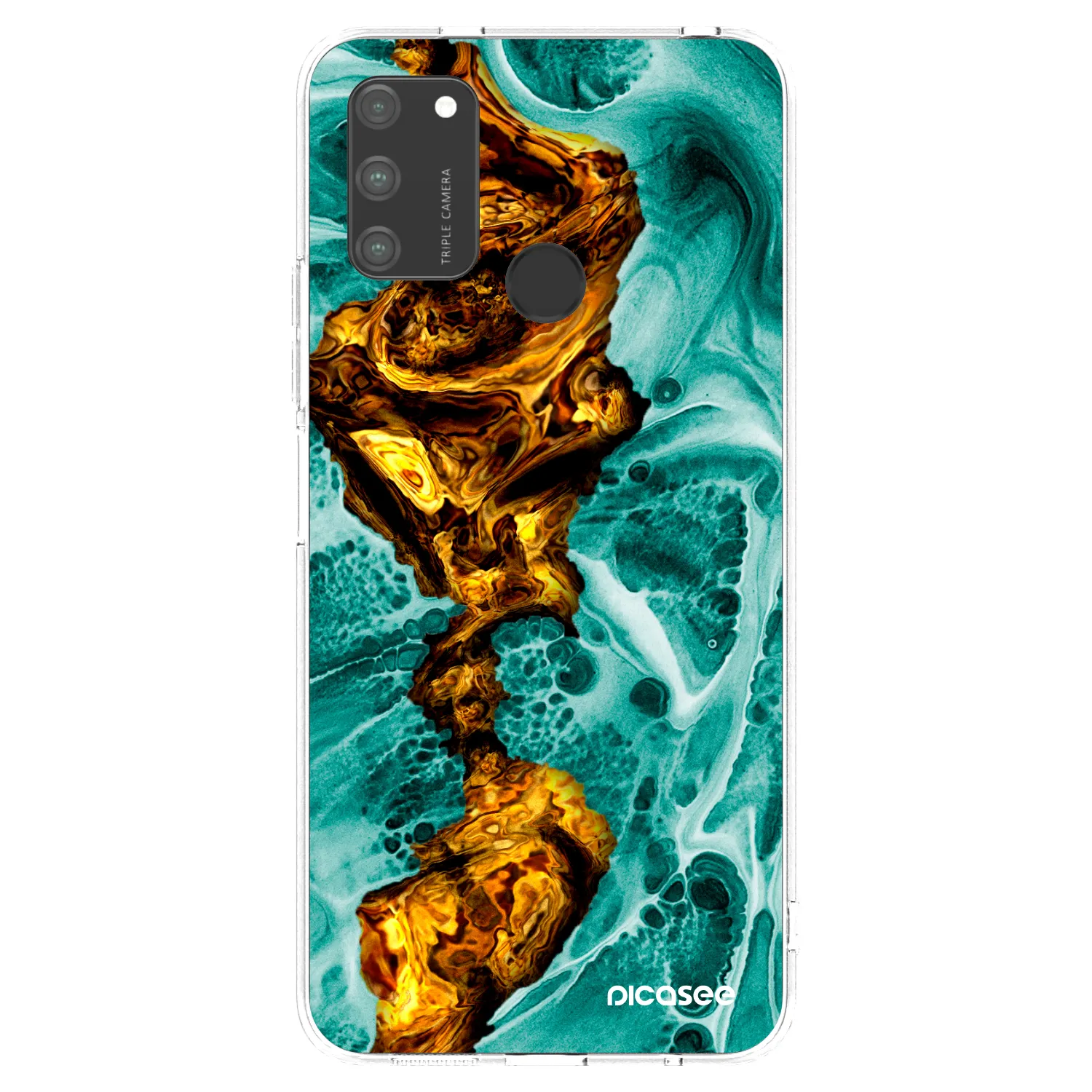 Picasee silikonski prozorni ovitek za Honor 9A - Goldsky