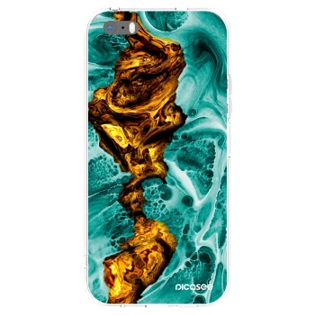 Picasee silikonski prozorni ovitek za Apple iPhone 5/5S/SE - Goldsky