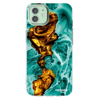 Picasee silikonski prozorni ovitek za Apple iPhone 12 - Goldsky