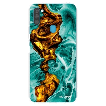 Picasee silikonski prozorni ovitek za Samsung Galaxy M11 - Goldsky