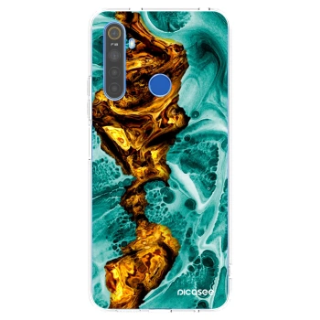 Picasee silikonski prozorni ovitek za Realme 5 - Goldsky