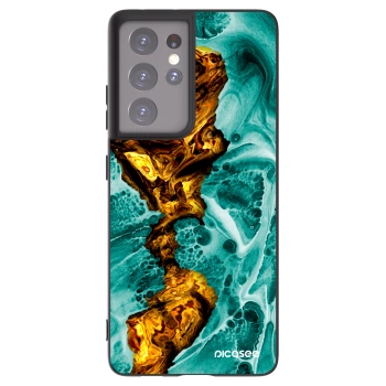 Picasee silikonski črni ovitek za Samsung Galaxy S21 Ultra 5G G998B - Goldsky