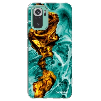 Picasee silikonski prozorni ovitek za Xiaomi Redmi Note 10 Pro - Goldsky