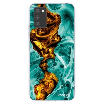 Picasee silikonski prozorni ovitek za Samsung Galaxy A02s A025G - Goldsky