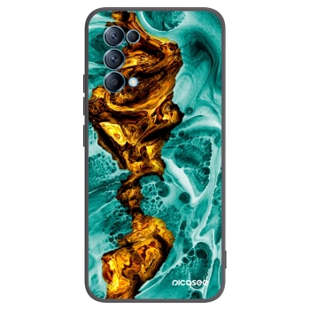 Picasee silikonski črni ovitek za OPPO Reno 5 5G - Goldsky