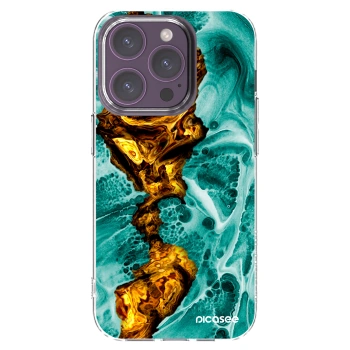 Picasee silikonski prozorni ovitek za Apple iPhone 14 Pro - Goldsky