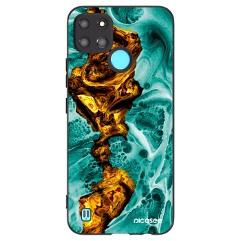 Picasee silikonski črni ovitek za Realme C21Y - Goldsky
