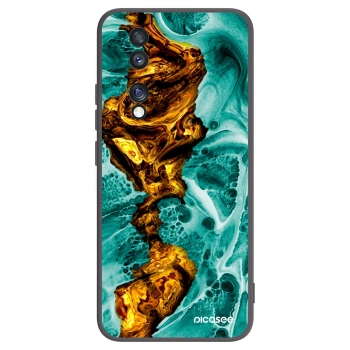 Picasee silikonski črni ovitek za Honor 70 - Goldsky