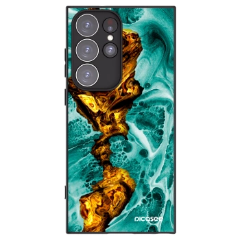 Picasee silikonski črni ovitek za Samsung Galaxy S23 Ultra 5G - Goldsky