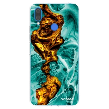 Picasee silikonski prozorni ovitek za Huawei Nova 3 - Goldsky