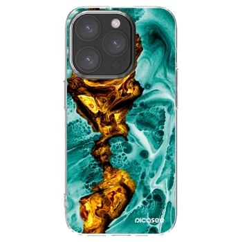 Picasee silikonski prozorni ovitek za Apple iPhone 15 Pro - Goldsky
