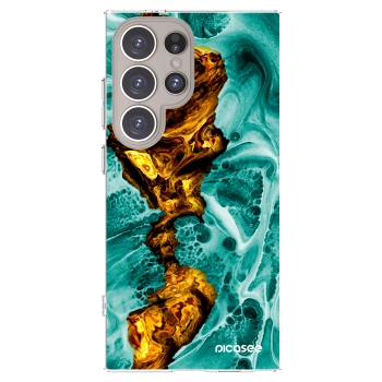 Picasee silikonski prozorni ovitek za Samsung Galaxy S24 Ultra S928B 5G - Goldsky