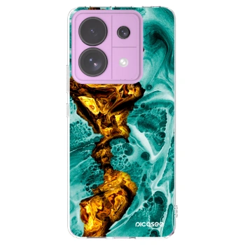 Picasee silikonski prozorni ovitek za Xiaomi Redmi Note 13 Pro 5G - Goldsky