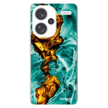 Picasee silikonski prozorni ovitek za Xiaomi Redmi Note 13 Pro+ 5G - Goldsky