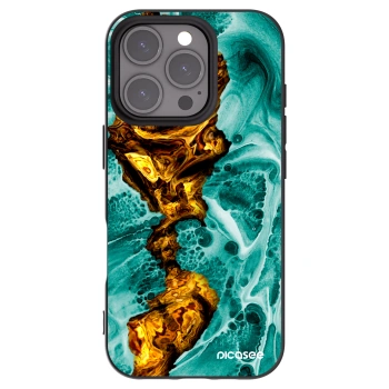 Picasee silikonski črni ovitek za Apple iPhone 16 Pro - Goldsky
