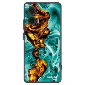Picasee silikonski črni ovitek za Motorola Moto G35 5G - Goldsky