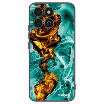 Picasee silikonski črni ovitek za Honor 200 Smart 5G - Goldsky