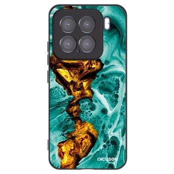 Picasee silikonski črni ovitek za Xiaomi 15 - Goldsky