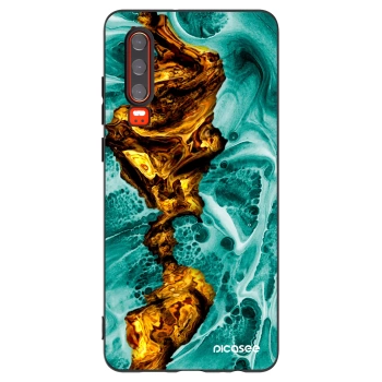 Picasee silikonski črni ovitek za Huawei P30 - Goldsky