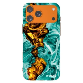 Picasee silikonski prozorni ovitek za Apple iPhone 17 Pro Max - Goldsky