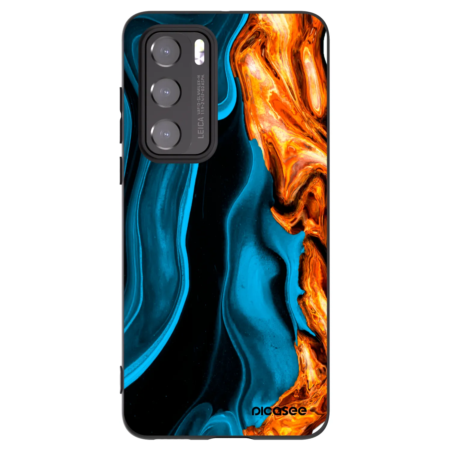 Picasee silikonski črni ovitek za Huawei P40 - Gold blue
