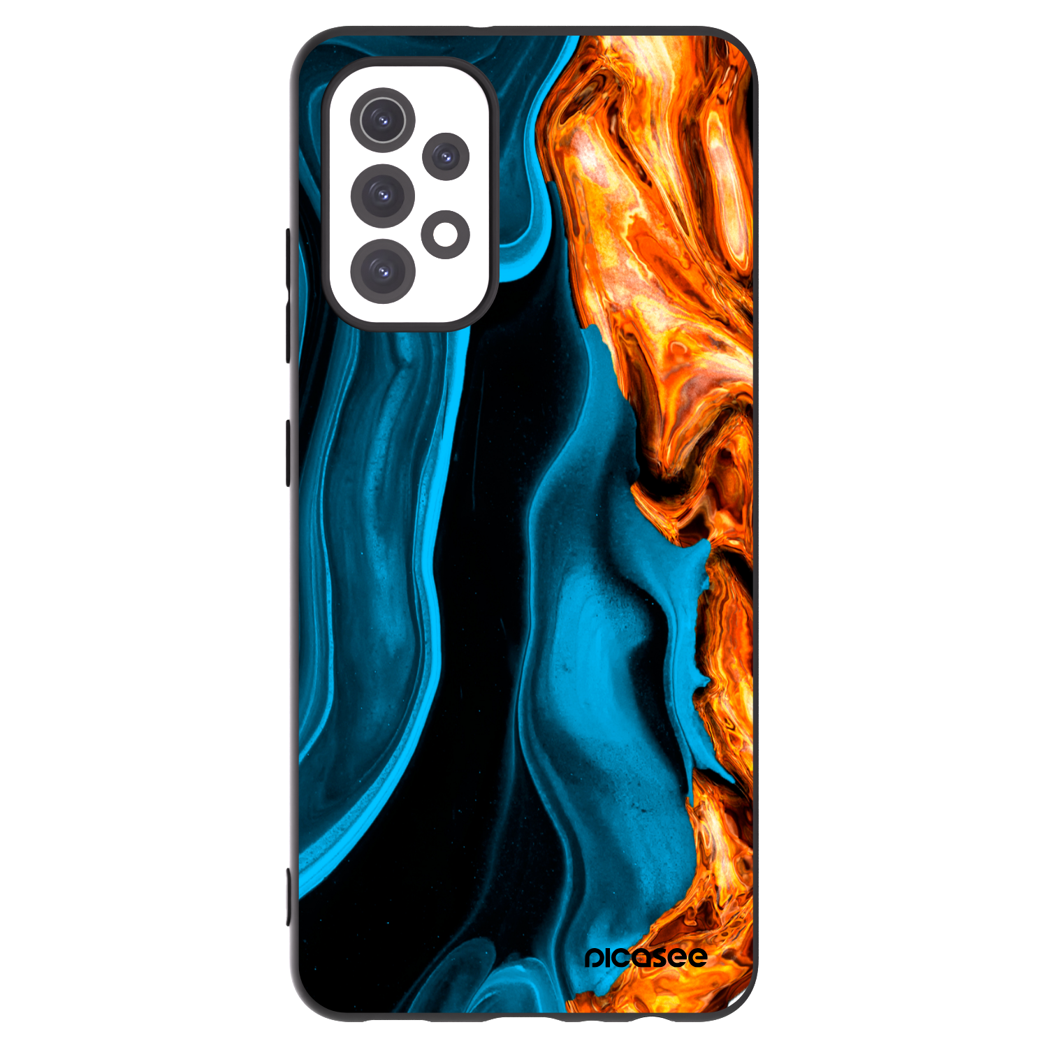 Picasee silikonski črni ovitek za Samsung Galaxy A32 5G A326B - Gold blue