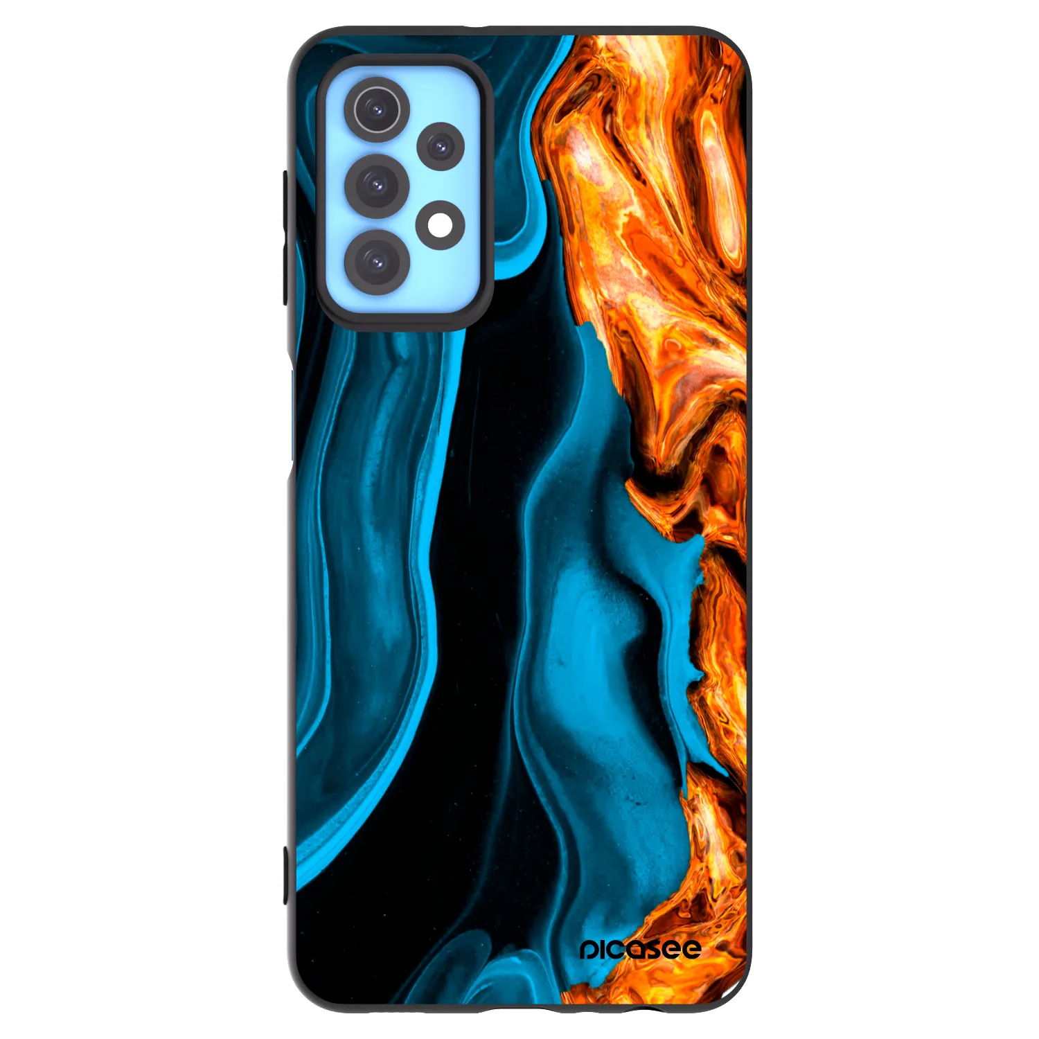 Picasee silikonski črni ovitek za Samsung Galaxy A32 4G SM-A325F - Gold blue