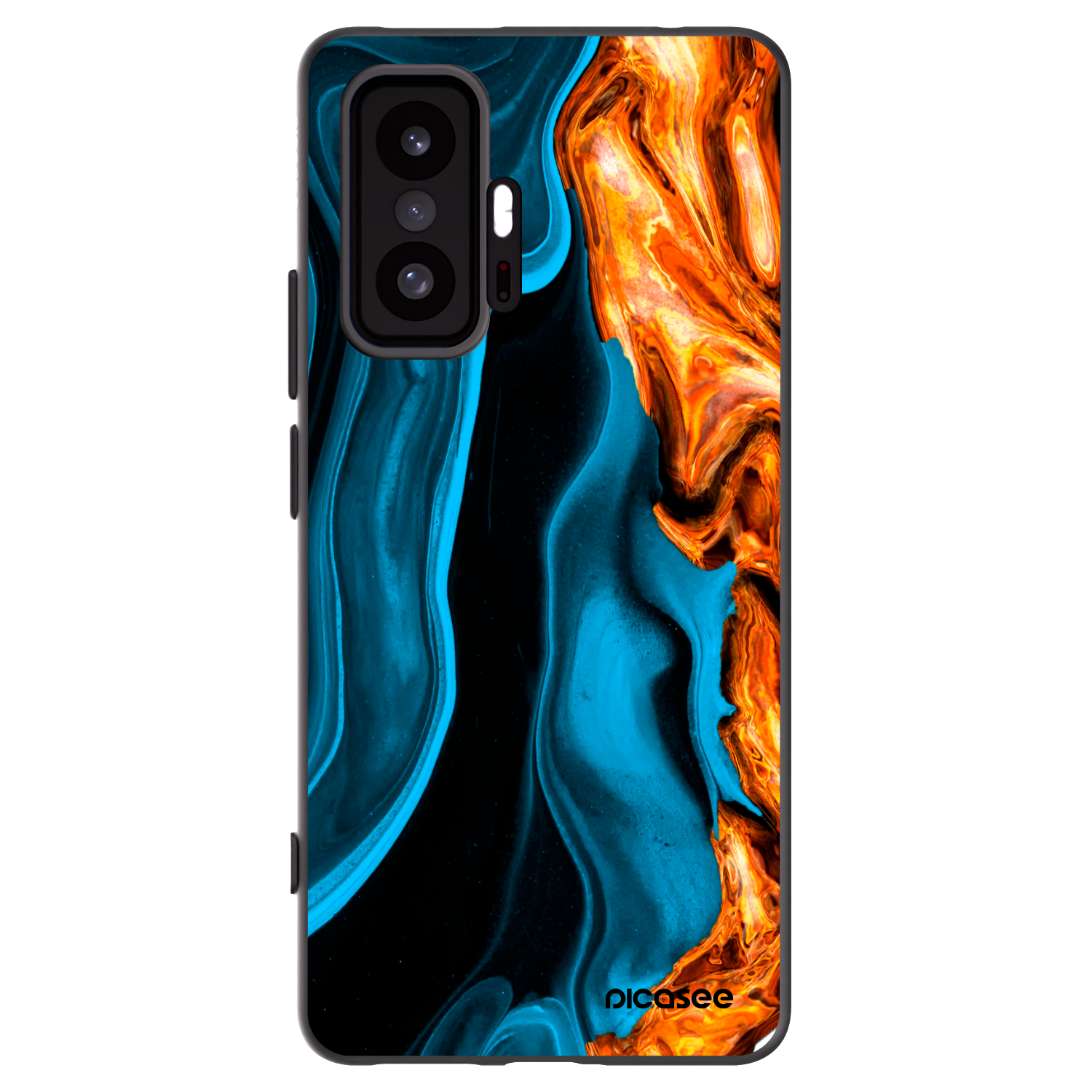 Picasee silikonski črni ovitek za Xiaomi 11T - Gold blue