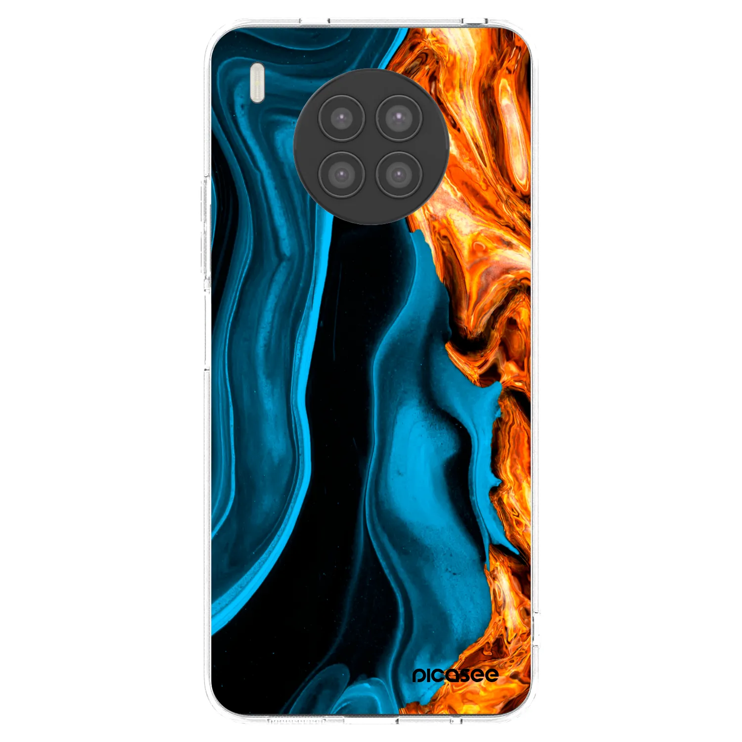 Picasee silikonski prozorni ovitek za Huawei Nova 8i - Gold blue