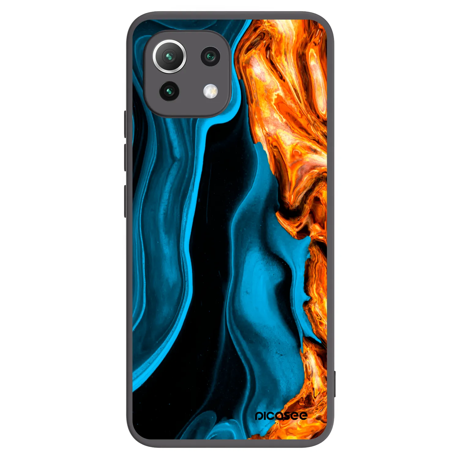 Picasee silikonski črni ovitek za Xiaomi 11 Lite 5G NE - Gold blue
