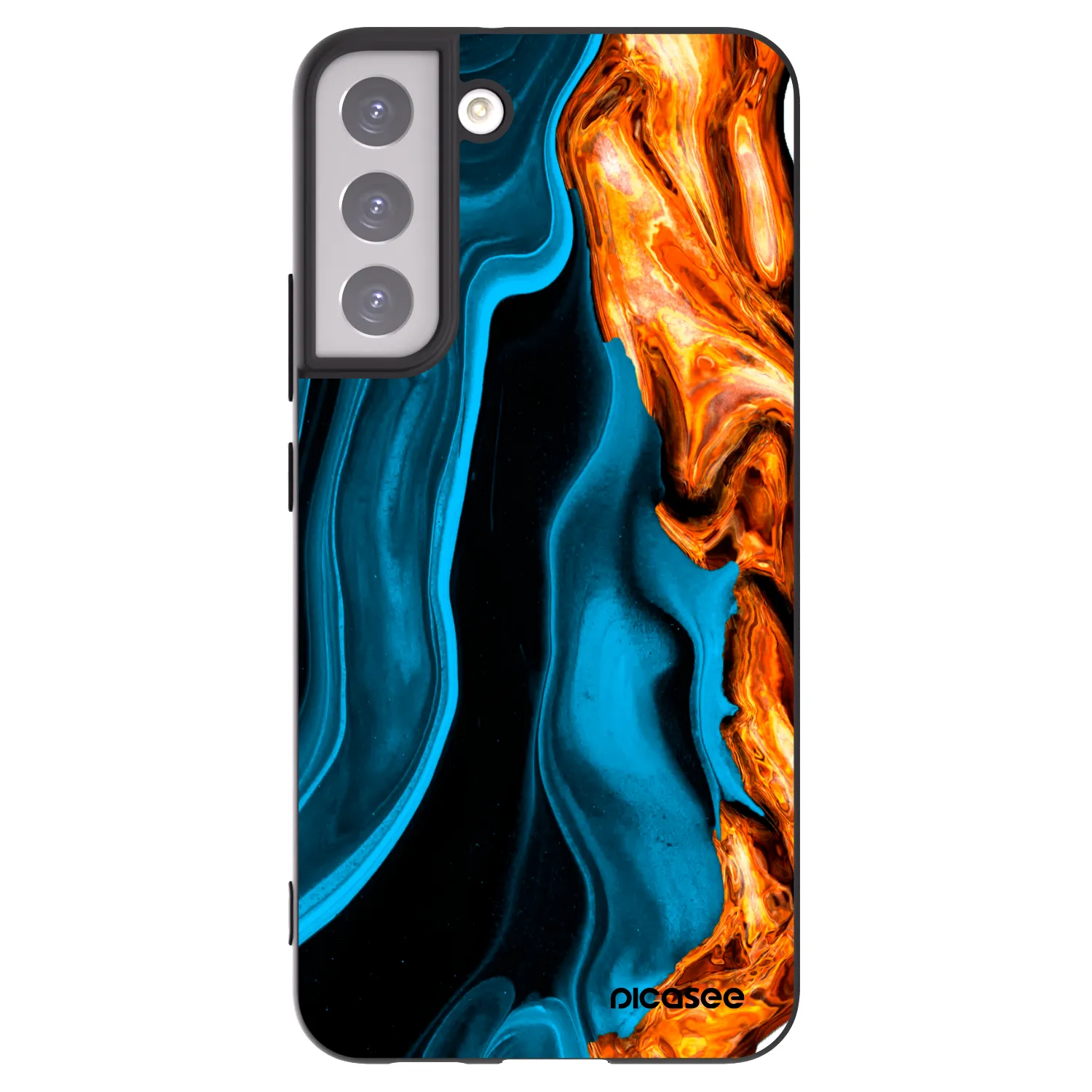 Picasee silikonski črni ovitek za Samsung Galaxy S22+ 5G - Gold blue